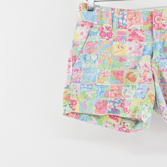 Lilly Pulitzer Womens Callahan Shorts Size 0 Pop Up State of Mind Patchwork - Picture 9 of 12